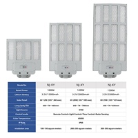 Lampadaire solaire LED extérieur tout-en-un super lumineux 1000W-1500W, étanche IP65, en ABS, avec fonction crépuscule à l'aube, pour routes, jardins et parkings