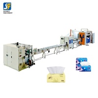 Machine de pliage de papier pour mouchoirs faciaux entièrement automatique d'occasion