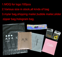 Биоразлагаемый матовый Ziplock OEM водонепроницаемый мешок на молнии пластиковая упаковка для одежды