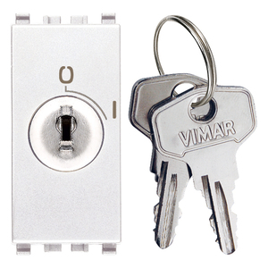 Interruttore a chiave Vimar 16A 2P bianco con meccanismo di bloccaggio per installazione a parete - Product Image 1