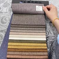 Mangue-nouveau produit multicolore design européen canapé tapisserie d'ameublement lin comme toile polyester lin tissu pour canapé