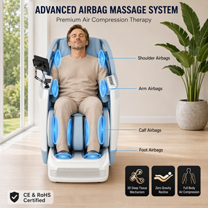 Silla de <span class=keywords><strong>Masaje</strong></span> OYEAL Smart SonicWave, Masajeador Eléctrico de Gravedad Cero con Tecnología Shiatsu Moderna, Manipulador Corporal Completo - Product Image 2