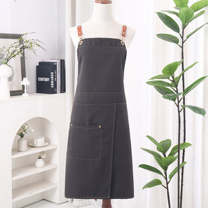 Logo di personalizzazione e dimensioni impermeabile regolabile bavaglino morbido Chef grembiule con tasche - Product Image 4