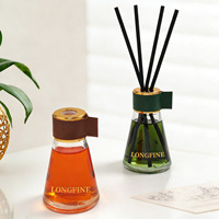 Diffuseur de parfum d'ambiance 30 ml sans flamme, flacon conique, diffuseur à bâtonnets naturels, décoration intérieure, purificateur d'air - Meilleures ventes
