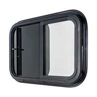 Fenêtre coulissante en alliage d'aluminium pour camping-car avec anneau de finition, fenêtre de caravane certifiée E-Mark pour camping-car et motorhome