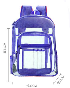 Mochila Transparente de PVC Impermeable Personalizada para Viajes, Mochila Escolar Transparente para Estudiantes, Mochila Transparente para Mujer - Product Image 2