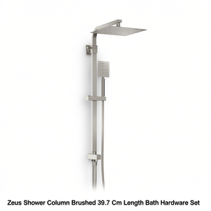 Columna de ducha Zeus cepillada de 39,7 cm de longitud, juego de accesorios para baño - Product Image 3