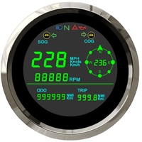 Speedometer Mobil dan Sepeda Motor, Tampilan Anti Kabut Elektrik Digital LCD GPS 85Mm untuk Sepeda Motor dan Skuter