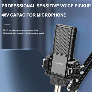 Micro thu âm condenser cầm tay có dây V-12 giá tốt nhất, 48V, dành cho chơi game, tích hợp giao diện âm thanh - Product Image 5