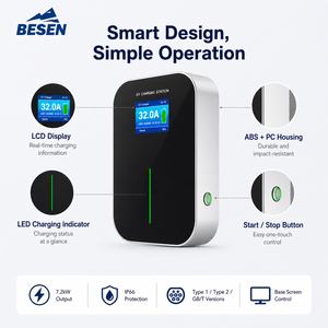 BESEN 220V EV-Ladestation OEM 32A 7kW <span class=keywords><strong>WALLBOX</strong></span> FABRIK mit Vollständigem Sicherheitsschutz - Product Image 3