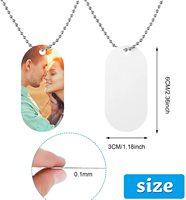 Plaques d'identification pour chien en aluminium, personnalisables avec logo, impression recto-verso, écologiques, vierges pour sublimation