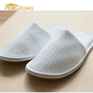Chaussons jetables personnalisés <span class=keywords><strong>pas</strong></span> chers pour femmes, hôtels, salons, en coton et lin, semelle antidérapante, vente en gros - Product Image 1