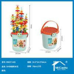 172 pièces en plastique écologique bricolage fleur blocs de construction ensemble jouet éducatif pour jeu créatif - Product Image 1