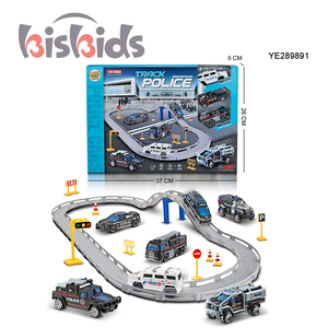 24 piezas 1:64 Die Cast Metal modelo coche ranura DIY coches de carreras juguetes camión de bomberos juguete montar pista de carreras para niños - Product Image 3