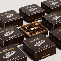 Boîte cadeau en chocolat de luxe faite à la main avec séparateur, design personnalisé, couvercle et base rigides en carton, boîte de mariage pour cadeaux
