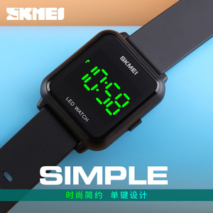 Skmei Led Watch Digital Unisex Waterproof 10m Black Sport Watch - Product Image 5