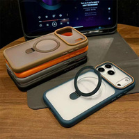 Coque de téléphone magnétique effet mat avec support anneau pour iPhone 17 16 15 14 13 12 11 Pro Max X Xr Xs Max 6/7/8 Plus