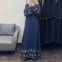 Robe Abaya Traditionnelle Brodée pour Femmes, Robe Longue Islamique Modeste avec Broderie Faite à la Main # Abaya, Kaftan, Tunique, Robe, Modeste