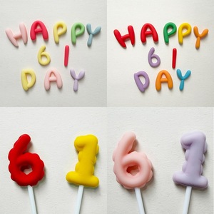 Decorazioni Trendy in Gomma Morbida a Forma di Lettere e Numeri <span class=keywords><strong>per</strong></span> Torte di Compleanno e Tavoli da Dessert <span class=keywords><strong>per</strong></span> Bambini - Product Image 2