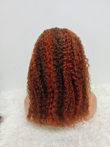 Pelucas de Cabello Humano Rizado Jerry con Encaje Frontal Completo 13x4, Color Ombre, Ondas de Agua, Rizos Profundos con Cabello de Bebé y Encaje Transparente - Product Image 5