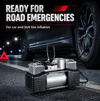 Compresseur d'air portable 12V pour pneus de voiture avec manomètre, idéal pour SUV, moto et utilisation d'urgence