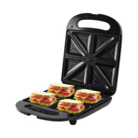 Gaufrier électrique pour usage domestique, machine à petit-déjeuner avec plaques antiadhésives 1400W