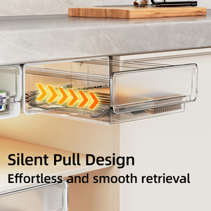 Tiết kiệm không gian dưới bàn hộp lưu trữ cho nhà bếp ngăn kéo tổ chức gia vị, gia vị, Bộ Đồ Ăn hộp nhựa - Product Image 4