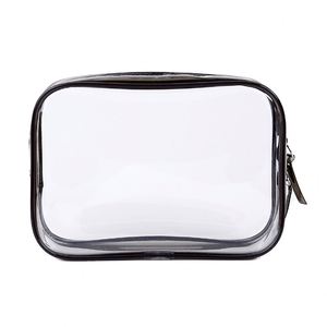 New <b>Clear</b> Pvc Toiletry Fashion Thread Pattern Luxury High Quality Cosmetic Makeup <b>Bag</b> With Zipper - Product Image 4