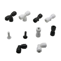 Raccords rapides pour osmose inverse 1/4 po : Union, Raccord rapide à emboîtement, Raccord en T, Raccord coudé droit, Raccord à pousser