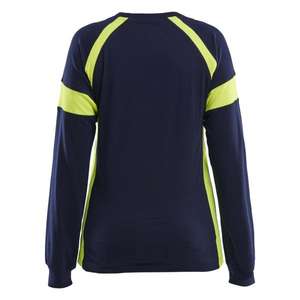 BLAKLADER - 352110308833M T-shirt à manches longues pour femme avec Hi-Vis Navy Blue/Hi-vis yellow - EAN 7330509917565 HI-VIS WORKWEAR - Product Image 1