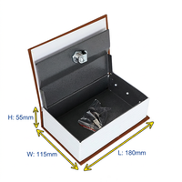 Coffre-fort dissimulé antivol en forme de livre avec serrure à clé, boîte de rangement portable pour argent et objets de valeur pour la maison et le bureau