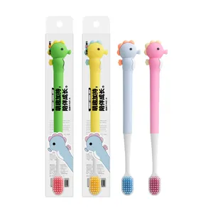 Lovely Simple Cute Custom Kids Cepillo de dientes de dibujos animados Ultra Soft Cepillo de dientes con Mango antideslizante