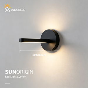 Lámpara de Pared LED Moderna de Hierro con Pantalla Blanca Regulable para Dormitorio, Sala de Estar, Pasillo, Balcón - Diseño Creativo con Líneas Largas y Sencillas para Mesita de Noche - Product Image 3
