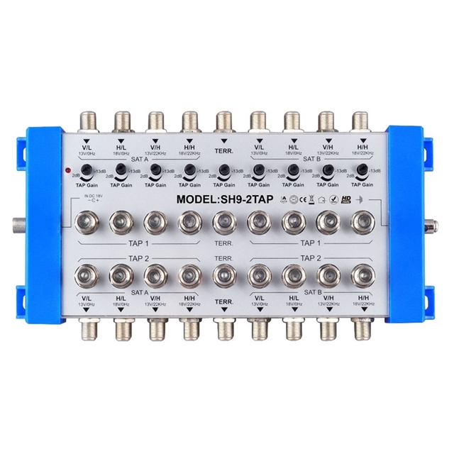 9in Active Satellite signal Finder Two Way Multi TAP