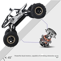 Voiture RC 4x4 en alliage et plastique 1:12 1:16 avec lumières LED, radiocommande 2.4G, buggy tout-terrain, camions télécommandés, jouets pour garçons