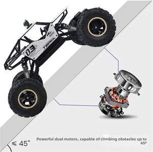 Coche RC 4x4 <span class=keywords><strong>de</strong></span> Aleación y Plástico a Escala 1:12 1:16 con Luces LED, Radio 2.4G, Control Remoto, Buggy, Camiones <span class=keywords><strong>Todoterreno</strong></span>, Juguetes para Niños - Product Image 3