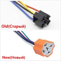 Base de Relé de Cobre para Coche, 5 Pines, 5.6 Pulgadas de Longitud de Cable, Enchufe de Terminal, Base de Relé de Baquelita, 12V 5 Pines 40A, Relé para Coche