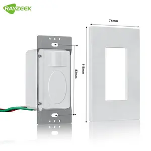 Single Live Wire Convenient Wall Mount PIR Presence Detector Occupancy Detection Sensor Switch Automatic Daylight Sensor Switch