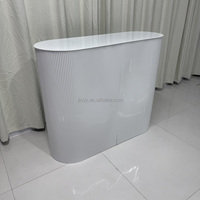 Nouvelle table de réception rectangulaire en métal blanc pour salon, comptoir de bar miniature, socles, décoration de mariage