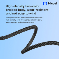Cable de Carga USB-C a USB-C de 60W con Carga Rápida PD y Transferencia de Datos de Alta Velocidad, Cable de Datos para Usuarios de Teléfonos y Tabletas