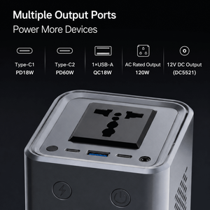 แบตเตอรี่สำรองพลังงานแสงอาทิตย์แบบพกพา 120W AC ความจุ 89.6Wh สำหรับการตั้งแคมป์กลางแจ้ง - Product Image 4