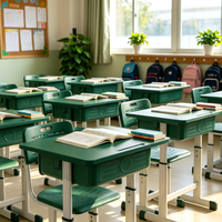 Chaise de bureau ergonomique populaire pour étudiant, réglable en hauteur, avec structure en acier personnalisable, pour l'éducation primaire et secondaire