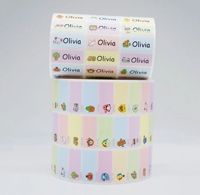 Individuelle Namensaufkleber-Rolle – Personalisierte, Wasserfeste Etiketten für Kinder, Schulbedarf, Verschiedene Muster, Tiere & Jungen-Designs