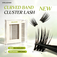Kit d'extension de cils DIY Beauté, Faux cils en grappe à bande courbée, Vente en gros, Cils DIY à domicile, Marque privée