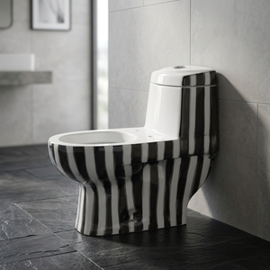 Offre Spéciale haute qualité noir décoratif en céramique une pièce placard à eau monobloc toilette Design de mode - Product Image 6