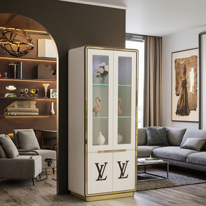 Hiện đại đơn giản kính tủ rượu đôi cửa rượu vang đỏ <span class=keywords><strong>Rack</strong></span> hiển thị cho phòng ăn phòng khách treo tường trang trí bên - Product Image 6