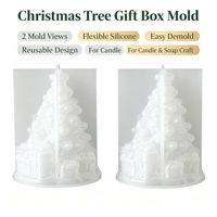 NEUHEIT 3D-Weihnachtsbaum-Silikonform für Kerzen, Einweg, Spülmaschinenfest, für Weihnachtsdekorationen