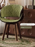 Chaise de maquillage et de coiffure en bois de style chinois, luxe léger, rotation à 360°, tapis antidérapant pour salon, salle à manger, chambre à coucher, maison SZY019