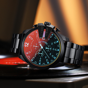 5A Chất Lượng Thương Hiệu Người Đàn Ông Của Kinh Doanh Chronograph Thời Trang Sang Trọng Thép Không Gỉ Cover Quay Lại <span class=keywords><strong>Analog</strong></span> Thạch Anh Đồng Hồ Cổ Tay Đồng Hồ Người Đàn Ông - Product Image 2