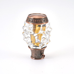 Terminale Decorativo a Cupola in Cristallo Stile Classico Europeo per Bastoni Tenda, Cappuccio Decorativo Stile Palazzo per Bastoni Romani - Product Image 3